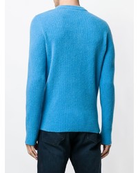 Мужской бирюзовый свитер с круглым вырезом от Nuur