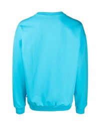 Мужской бирюзовый свитшот с принтом от Moschino