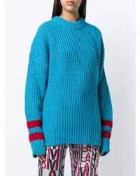 Бирюзовый свободный свитер от MSGM