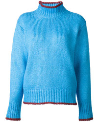Бирюзовый свободный свитер от Marni
