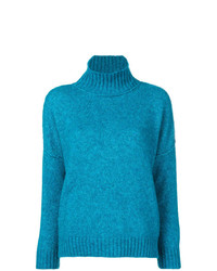 Бирюзовый свободный свитер от Masscob