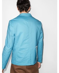 Мужской бирюзовый стеганый пиджак от Jacquemus