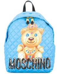 Женский бирюзовый стеганый рюкзак от Moschino