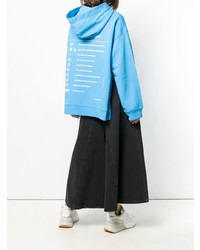 Женский бирюзовый худи от MM6 MAISON MARGIELA