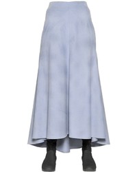 Голубая бархатная юбка