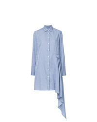 Голубая блуза на пуговицах в вертикальную полоску от Co-Mun