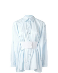 Голубая блуза на пуговицах от MM6 MAISON MARGIELA