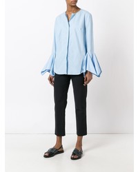 Голубая блуза на пуговицах от Sara Battaglia