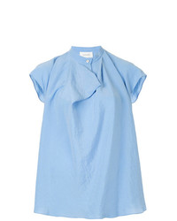 Голубая блуза с коротким рукавом от Lemaire