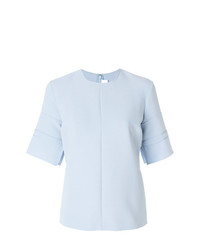 Голубая блуза с коротким рукавом от Victoria Victoria Beckham