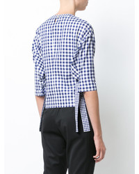 Голубая блузка в клетку от Rosetta Getty