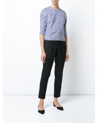 Голубая блузка в клетку от Rosetta Getty