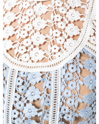 Голубая блузка с вышивкой от Self-Portrait