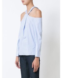 Голубая блузка с длинным рукавом в вертикальную полоску от Rag & Bone