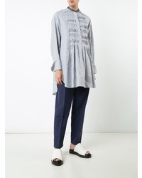 Голубая блузка с длинным рукавом от Roksanda