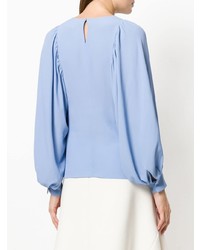 Голубая блузка с длинным рукавом от Erika Cavallini