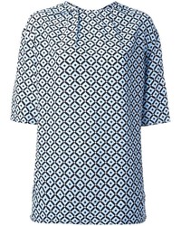Голубая блузка с принтом от Marni