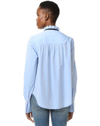 Голубая блузка с рюшами от Sea