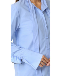 Голубая блузка с рюшами от Sjyp