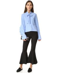 Голубая блузка с рюшами от Sjyp