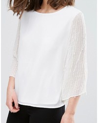 Голубая блузка с украшением от Only