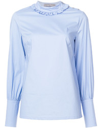 Голубая блузка от Lela Rose