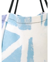 Голубая большая сумка из плотной ткани c принтом тай-дай от Proenza Schouler