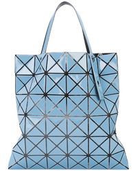 Голубая большая сумка с геометрическим рисунком от Bao Bao Issey Miyake