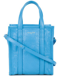 Голубая большая сумка от Balenciaga