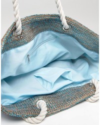 Голубая большая сумка от Asos