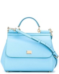 Голубая большая сумка от Dolce & Gabbana