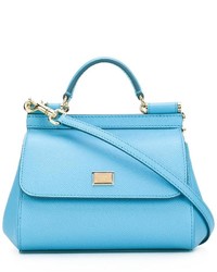 Голубая большая сумка от Dolce & Gabbana