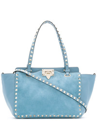 Голубая большая сумка от Valentino