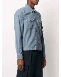 Мужская голубая вельветовая куртка-рубашка от C.P. Company