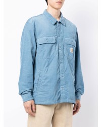 Мужская голубая вельветовая куртка-рубашка от Carhartt WIP