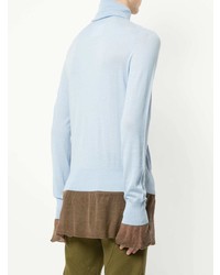 Мужская голубая водолазка от Sacai