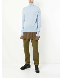 Мужская голубая водолазка от Sacai