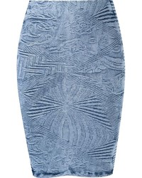 Голубая вязаная юбка от Cecilia Prado