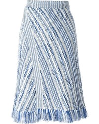 Голубая вязаная юбка от Tory Burch