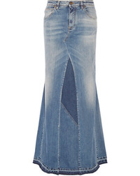 Голубая джинсовая длинная юбка от Roberto Cavalli