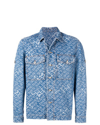 Голубая джинсовая куртка-рубашка