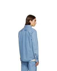 Мужская голубая джинсовая куртка-рубашка от A.P.C.