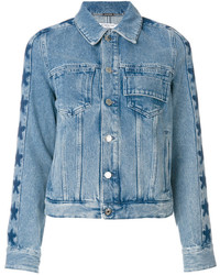 Женская голубая джинсовая куртка со звездами от Givenchy