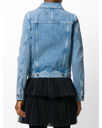 Женская голубая джинсовая куртка со звездами от Givenchy