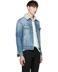 Мужская голубая джинсовая куртка от Saint Laurent