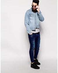 Мужская голубая джинсовая куртка от Cheap Monday