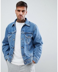 Мужская голубая джинсовая куртка от Diesel
