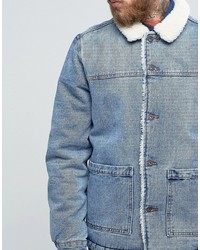 Мужская голубая джинсовая куртка от Asos