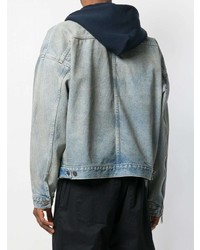 Мужская голубая джинсовая куртка от 424