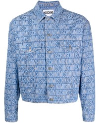 Мужская голубая джинсовая куртка от Moschino